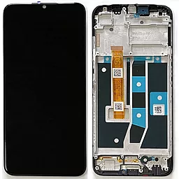 Дисплей Oppo A16, A16s с тачскрином и рамкой, оригинал, Black