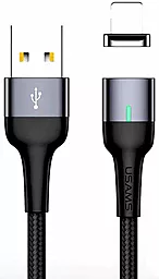 Кабель Usams U28 Magnetic USB-A - Lightning 12w 2.4a 1м cable Black (US-SJ326) - фото Кабель Usams U28 Magnetic USB-A - Lightning 12w 2.4a 1м cable Black (US-SJ326)