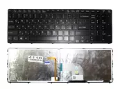 Клавіатура для ноутбуку Sony SVE15 SVE17 в рамці, підсвітка клавіш, Original, Black