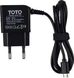 Мережевий зарядний пристрій TOTO Travel charger Micro USB 1A Black (TZS-18) Black