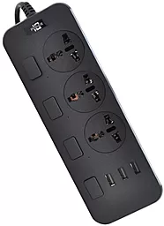 Сетевой фильтр (удлинитель) Voltronic ТВ-Т14 3 розетки 10А 3xUSB-A 2м с выключателем чёрный - фото Сетевой фильтр (удлинитель) Voltronic ТВ-Т14 3 розетки 10А 3xUSB-A 2м с выключателем чёрный