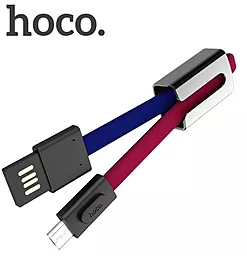 USB Кабель Hoco U36 Mascot micro USB Cable Red/Blue - мініатюра 3
