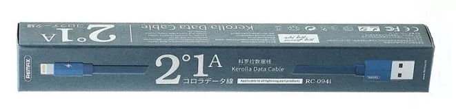 Кабель Remax Kerolla USB-A - Lightning 10.5w 1м cable Blue (RC-094i) - фото 2