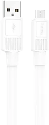 Кабель Hoco X84 Solid USB-A - micro USB 12w 2.4a 1м cable White - фото Кабель Hoco X84 Solid USB-A - micro USB 12w 2.4a 1м cable White