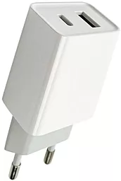 Сетевое зарядное устройство Mibrand MI-206C 2.1a USB-C/USB-A ports charger white (MIWC/206CUCW) - фото Сетевое зарядное устройство Mibrand MI-206C 2.1a USB-C/USB-A ports charger white (MIWC/206CUCW)