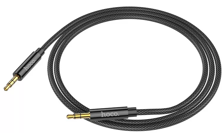 Аудио кабель Hoco UPA19 AUX mini Jack 3.5mm M/M Cable 1 м black - фото 3