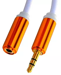 Аудіо подовжувач TCOM mini Jack 3.5mm M/F 1.5 м orange/white