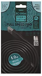 Кабель USB Remax Speed Pro USB micro USB Cable Dark Grey (RC-090M) - миниатюра 4