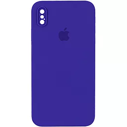 Чохол Silicone Case Full Camera Square для Apple iPhone XS Max  Ultra Violet