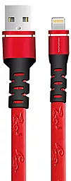 Кабель WUW X96 USB-A - Lightning 12w 2.4a 1м cable Red - фото Кабель WUW X96 USB-A - Lightning 12w 2.4a 1м cable Red