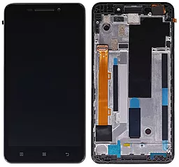 Дисплей Lenovo A5000 с тачскрином и рамкой, Black