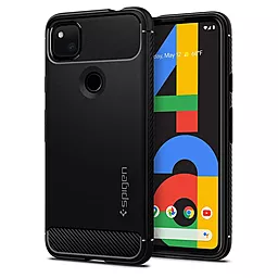Чехол Spigen Rugged Armor для Google Pixel 4a Matte Black (ACS01015) - фото Чехол Spigen Rugged Armor для Google Pixel 4a Matte Black (ACS01015)