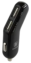 Автомобильное зарядное устройство Baseus 2USB Car charger 2.4A Black (flyest series)