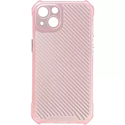 Чохол Epik Ease Carbon color series для Apple iPhone 13 (6.1")  Pink / Transparent