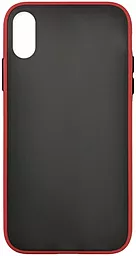 Чехол 1TOUCH Gingle Matte Apple iPhone XS Max Red/Black