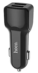 Автомобильное зарядное устройство Hoco Z23 2.4a 2xUSB-A prots cer charger black - фото Автомобильное зарядное устройство Hoco Z23 2.4a 2xUSB-A prots cer charger black