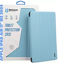 Чехол для планшета BeCover Tri Fold Soft TPU с креплением Apple Pencil для Apple iPad Air 11" M2 2024, iPad Air 11" M3 2025 Light Blue (711403)