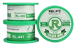 Припой проволочный Relife RL-440, 0.5мм 40 г Sn20/Pb80 на катушке - фото Припой проволочный Relife RL-440, 0.5мм 40 г Sn20/Pb80 на катушке
