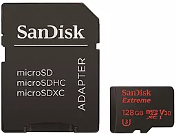 Карта пам'яті SanDisk microSDXC 128 GB Extreme Class 10 UHS-I U3 V30 + SD Adapter (SDSQXVF-128G-GN6MA) - фото Карта пам'яті SanDisk microSDXC 128 GB Extreme Class 10 UHS-I U3 V30 + SD Adapter (SDSQXVF-128G-GN6MA)