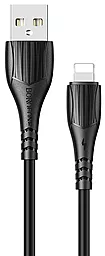 Кабель Borofone BX37 USB-A - Lightning 12w 2.4a 1м cable Black - фото Кабель Borofone BX37 USB-A - Lightning 12w 2.4a 1м cable Black