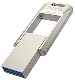 Флешка Hoco UD16 Smart USB3.0 64Gb Silver - фото Флешка Hoco UD16 Smart USB3.0 64Gb Silver