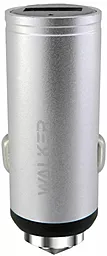 Автомобільний зарядний пристрій Walker WCR-23 2.4a USB-A car charger silver