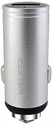 Автомобильное зарядное устройство Walker WCR-23 2.4a USB-A car charger silver - фото Автомобильное зарядное устройство Walker WCR-23 2.4a USB-A car charger silver