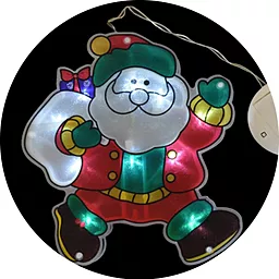 Наклейка-светильник "Дед Мороз" 19.5*21.5см (801077)