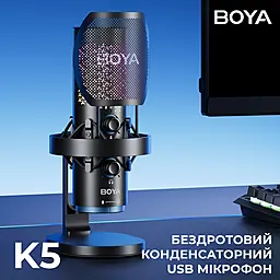 Микрофон Boya K5-02 RGB Black - миниатюра 5 Микрофон Boya K5-02 RGB Black - миниатюра 5