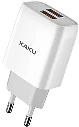 Сетевое зарядное устройство iKaku 2.4a 2xUSB-A ports home charger white (KSC-395 MINGZE) - фото Сетевое зарядное устройство iKaku 2.4a 2xUSB-A ports home charger white (KSC-395 MINGZE)
