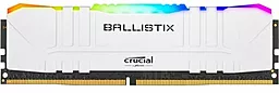 Оперативна пам'ять Crucial DDR4 8GB 3000MHz Ballistix RGB (BL8G30C15U4WL) White
