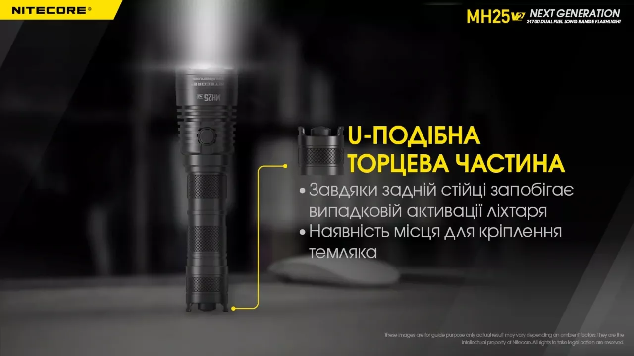 Ліхтарик акумуляторний Nitecore MH25 V2 (6-1014_v2) (1x18650, 1x21700, 2xCR123, 2xRCR123) - фото 14