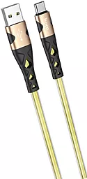 Кабель Hoco U105 USB-A - Type-C 12w 2.4a 1.2м cable Gold - фото Кабель Hoco U105 USB-A - Type-C 12w 2.4a 1.2м cable Gold