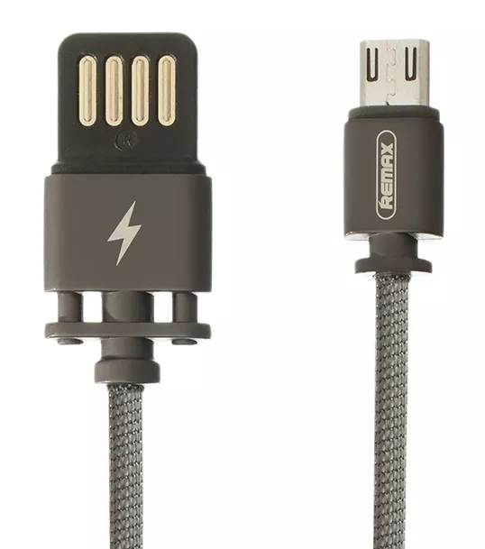 Кабель Remax Dominator USB-A - micro USB 12w 2.4a 1м cable Black (RC-064m) - фото 1