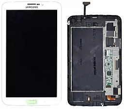 Дисплей для планшету Samsung Galaxy Tab 3 7.0 T211 з тачскріном і рамкою, White