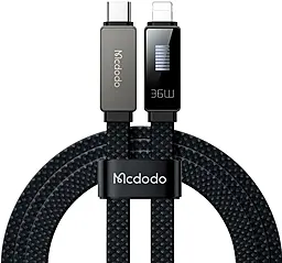 Кабель McDodo LED Display USB Type-C - Lightning 36w 3а 1.2м PD cable Black (CA-4960)