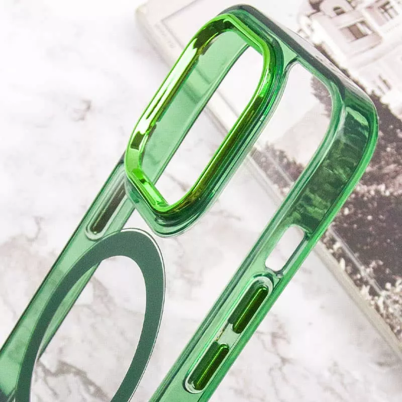 Чехол Epik Iris with MagSafe для Apple iPhone 13 Pro Green - фото 7