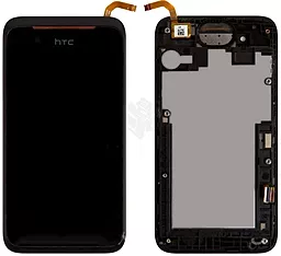 Дисплей HTC Desire 210 (d210h) с тачскрином и рамкой, Black - фото Дисплей HTC Desire 210 (d210h) с тачскрином и рамкой, Black