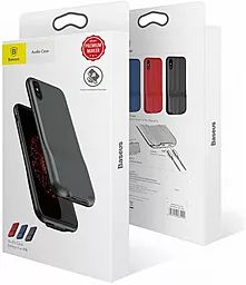 Чохол Baseus Audio Case (Audio+Charge/Double lightning)  Apple iPhone X Black - мініатюра 3