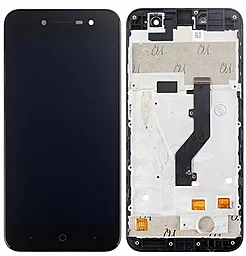 Дисплей ZTE Blade A520 (BA520) с тачскрином и рамкой, Black - фото Дисплей ZTE Blade A520 (BA520) с тачскрином и рамкой, Black
