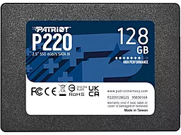 Накопичувач SSD Patriot P220 128GB  2.5" SATAIII TLC (P220S128G25)