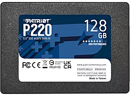 Накопичувач SSD Patriot P220 128GB 2.5" SATAIII TLC (P220S128G25) - фото Накопичувач SSD Patriot P220 128GB 2.5" SATAIII TLC (P220S128G25)