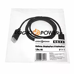 Видеокабель Logicpower DisplayPort 1.8m (LP6633) Черный - миниатюра 2