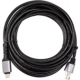 Сетевой Type-C - RJ-45 Ethernet кабель PowerPlant 5м чёрный (CA914944) - фото Сетевой Type-C - RJ-45 Ethernet кабель PowerPlant 5м чёрный (CA914944)