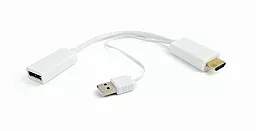 Видео переходник (адаптер) Cablexpert HDMI - DisplayPort - USB 0.15m белый (DSC-HDMI-DP-W)