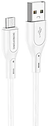 Кабель Borofone BX66 USB-A - micro USB 12w 2.4a 1м cable White - фото Кабель Borofone BX66 USB-A - micro USB 12w 2.4a 1м cable White