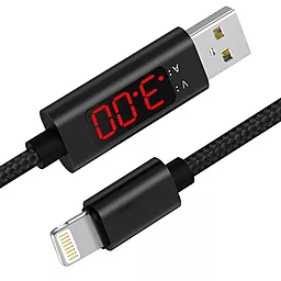 Кабель XoKo Display USB-A - Lightning 12w 2.4a 1.5м cable Black (SC-150i) - фото Кабель XoKo Display USB-A - Lightning 12w 2.4a 1.5м cable Black (SC-150i)