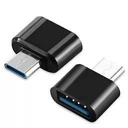 OTG-переходник XoKo AC-040 M-F USB Type-C -> USB-A Black (XK-AC040-BK)