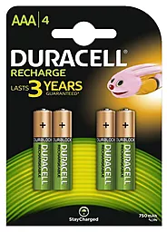Аккумулятор Duracell Recharge DC2400 AAA / R03 750mAh NiMH 4шт (5005004) - фото Аккумулятор Duracell Recharge DC2400 AAA / R03 750mAh NiMH 4шт (5005004)
