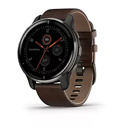 Смарт-часы Garmin Venu 2 Plus Black + Slate, Leather (010-02496-15)